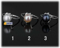 7.5-8mm freshwater pearl ring with sterling mounting. US size7.5