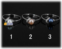 5-5.5mm freshwater pearl ring with sterling mounting