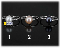 7.5-8mm freshwater pearl sterling silver mounting rings, us size