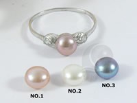 7.5-8mm freshwater pearl sterling silver mounting rings,