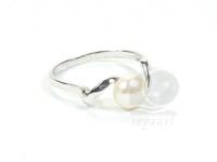 8-8.5mm freshwater pearl sterling silver mounting rings, us size
