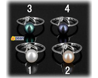 7-7.5mm freshwater pearl sterling silver mounting rings