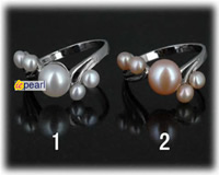 7-7.5mm freshwater pearl sterling silver mounting rings, us size