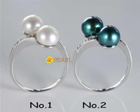 7.5-8mm mabe pearl sterling silver rings with zircons