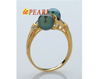 wholesale gold plated 925 silver freshwater pearl rings