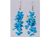 blue turquoise chandelier dangling earrings wholesale