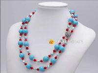 two strands 6mm round red coral necklace wholesale online