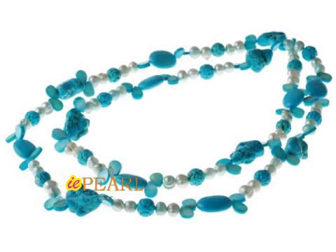 Sea blue opera turquoise necklace wholesale