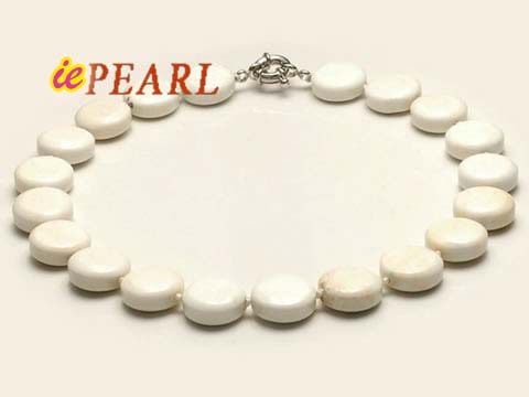 20mm coin-shape white Turquoise necklace wholesale online
