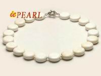 20mm coin-shape white Turquoise necklace wholesale online