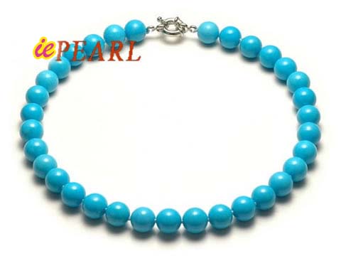 12mm blue round Turquoise necklace wholesale online