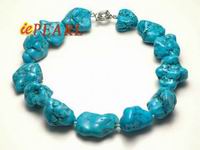 25*20mm blue irregular shape turquoise necklace wholesale