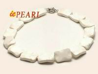 18*25mm white wave shape turquoise necklace wholesale