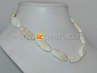 10*30mm white faceted turquoise necklace wholesale