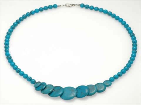 wholesale shinning Turquoise beads graduated necklace online