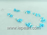 5 twisted strand10mm & 4mm turquoise connect box clasp