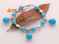 skillfully hand wired blue turquoise bracelet wholesale online