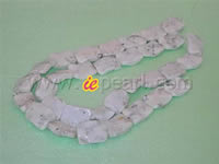 Wholesale 18*25mm white wave shape turquoise strands