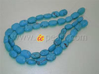 Wholesale 15*18mm blue oblong snowflake Turquoise strands