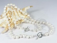 8-9mm potato pearl necklace set wholesale