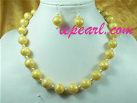 wholesale shell pearl necklace set with earrings