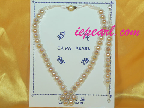 7-8mm purple bread pearl necklace set with bracelet