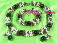 white rice shaped pearl necklace set wholesale