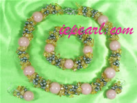 white rice shaped pearl necklace set on sale