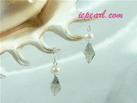 black rhombus smoky quartz sterling siver dangling earrings